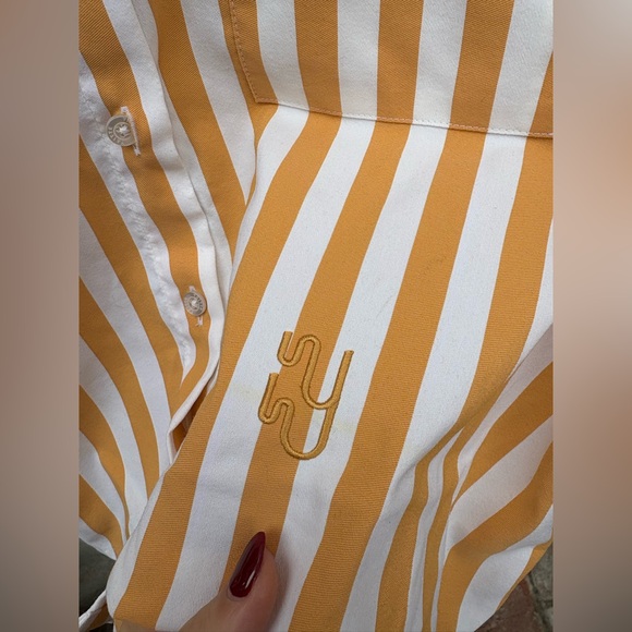 Yaitte cropped BUOY in Distinct Yellow and White Stripe - Picture 6 of 11